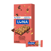 LUNA Bar Nutz Over Chocolate Flavor Gluten Free Snack Bars, Non-GMO Protein Bars