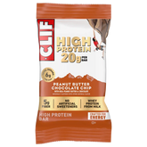CLIF HIGH PROTEIN Peanut Butter Chocolate Chip Protein Snack Bars, 4 Bars