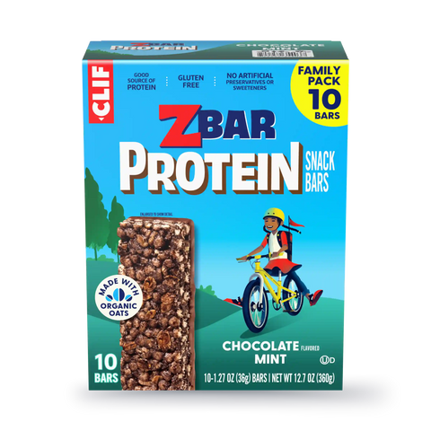 Zbar Protein Chocolate Flavored Mint Crispy Snack Bars, Gluten Free Protein Bars