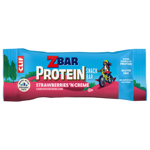 Zbar Protein Strawberries 'N Creme Crispy Snack Bars, Gluten Free Protein Bars