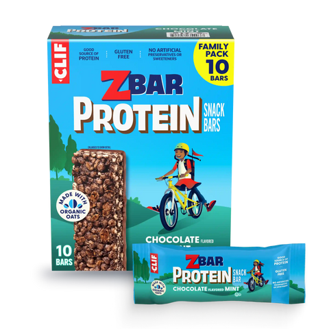 Zbar Protein Chocolate Flavored Mint Crispy Snack Bars, Gluten Free Protein Bars