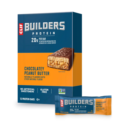 CLIF BUILDERS Chocolatey Peanut Butter Plant Based Protein Bars