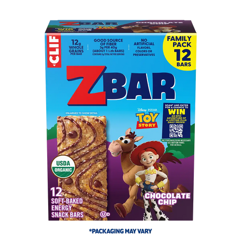 Zbar Chocolate Chip Soft-Baked Energy Snack Bars, Organic Granola Bars