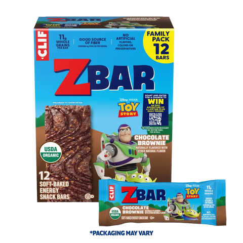 Zbar Chocolate Brownie Soft-Baked Energy Snack Bars, Organic Granola Bars