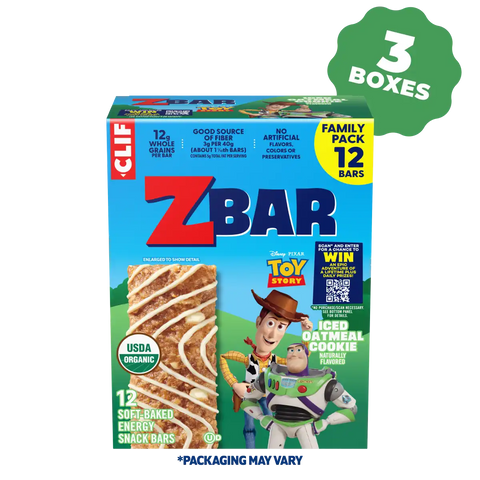 Zbar Iced Oatmeal Cookie Soft-Baked Energy Snack Bars, Organic Granola Bars