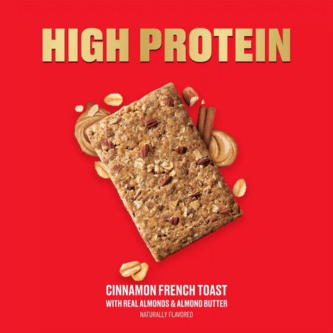CLIF HIGH PROTEIN Cinnamon French Toast Protein Snack Bars, 4 Bars