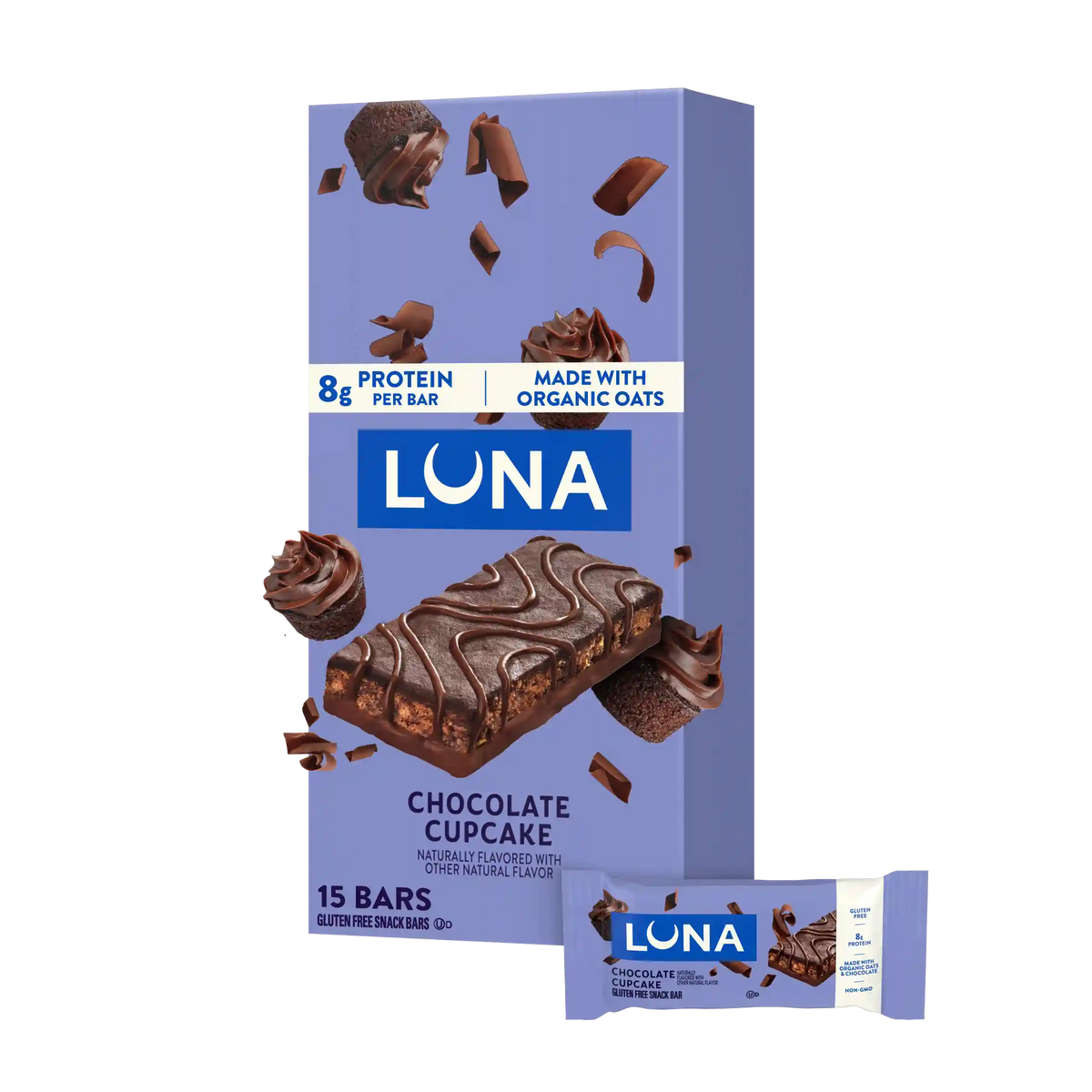 LUNA Bar Chocolate Cupcake Flavor Gluten Free Snack Bar
