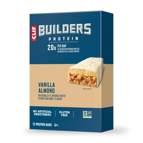CLIF BUILDERS Vanilla Almond Flavor Plant Based Protein Bars