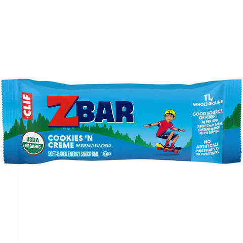 Zbar Cookies 'N Creme Flavor Soft-Baked Energy Snack Bar, Organic Granola Bar