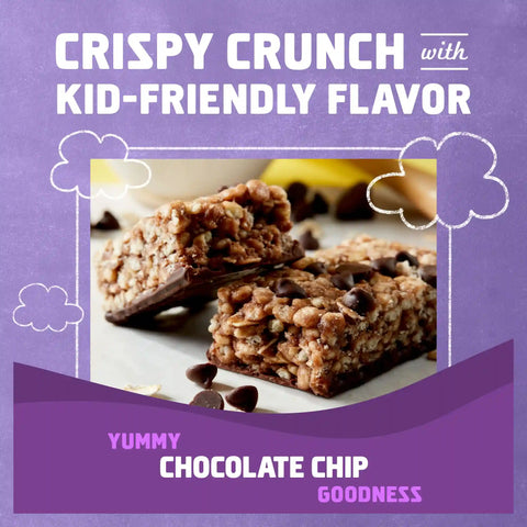 Zbar Protein Chocolate Chip Crispy Snack Bars, Gluten Free Protein Bars