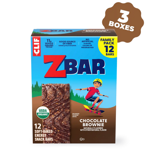 Zbar Chocolate Brownie Soft-Baked Energy Snack Bars, Organic Granola Bars